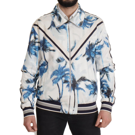 Dolce & Gabbana Chic Multicolor Full Zip Sweater Dolce & Gabbana Light Gray