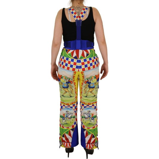 Dolce & Gabbana Multicolor High Waist Snow Pants Dolce & Gabbana Rosy Brown