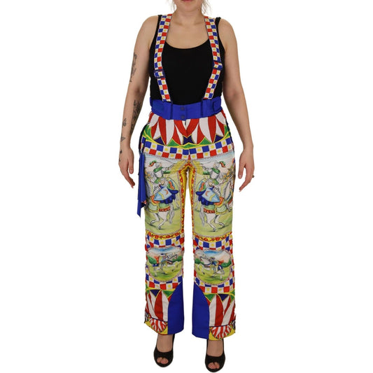Dolce & Gabbana Multicolor High Waist Snow Pants Dolce & Gabbana Rosy Brown