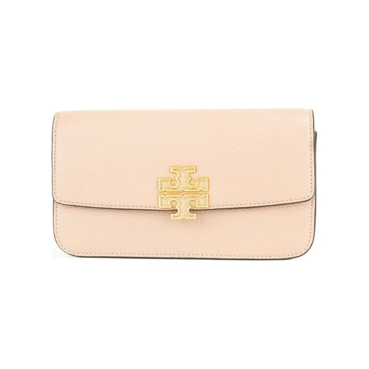 Tory Burch Britten Small Meadowsweet Leather Chain Wallet Crossbody Bag Tory Burch Bisque