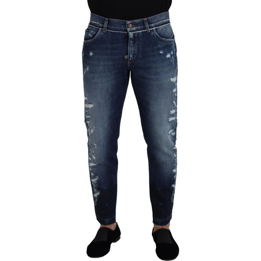 Dolce & Gabbana Elegant Blue Wash Regular Fit Jeans Dolce & Gabbana Dark Slate Gray