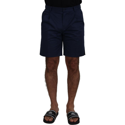 Dolce & Gabbana Elegant Blue Chino Shorts – Regular Fit Shorts Dolce & Gabbana Black