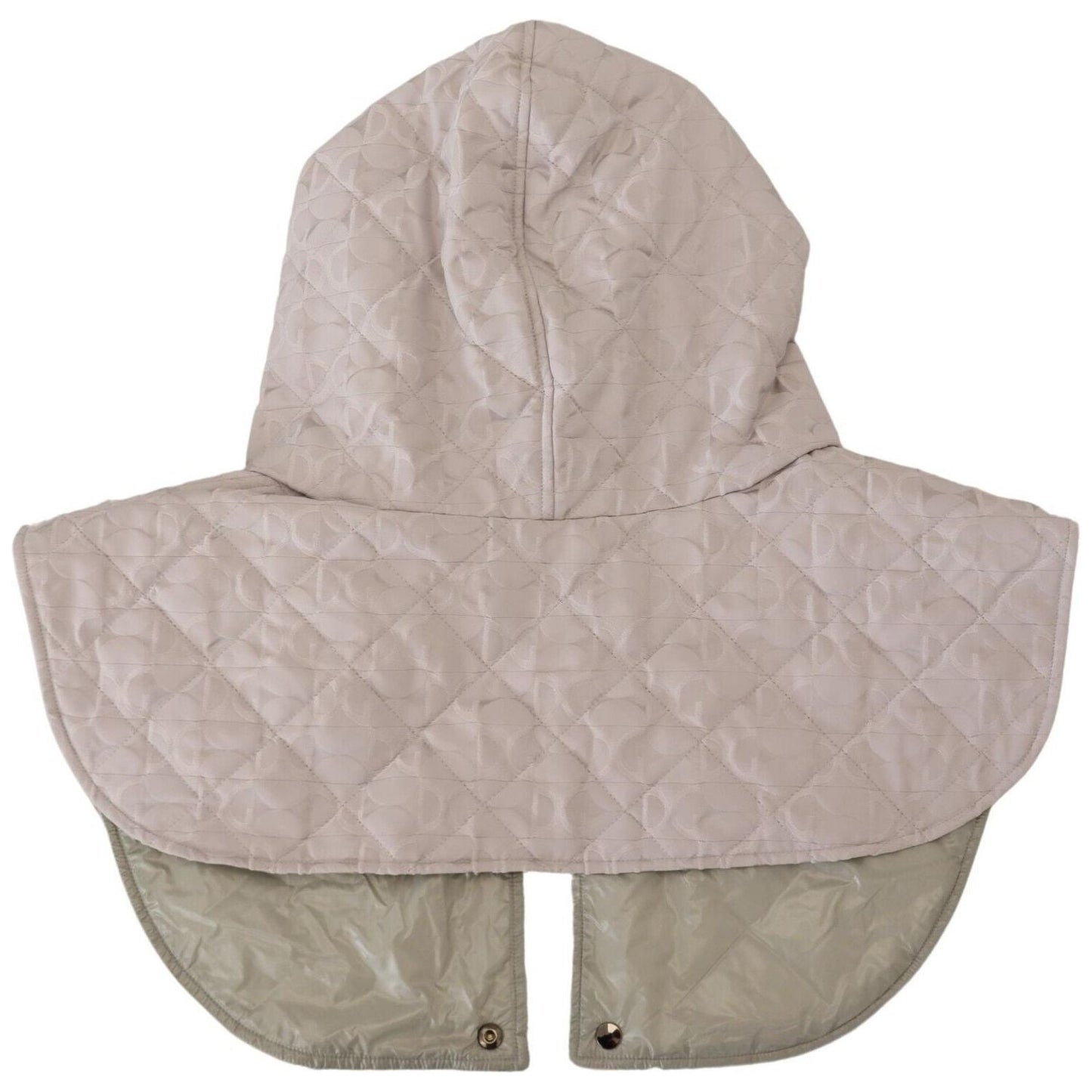 Dolce & Gabbana White Quilted Whole Head Wrap One Size Nylon Hat