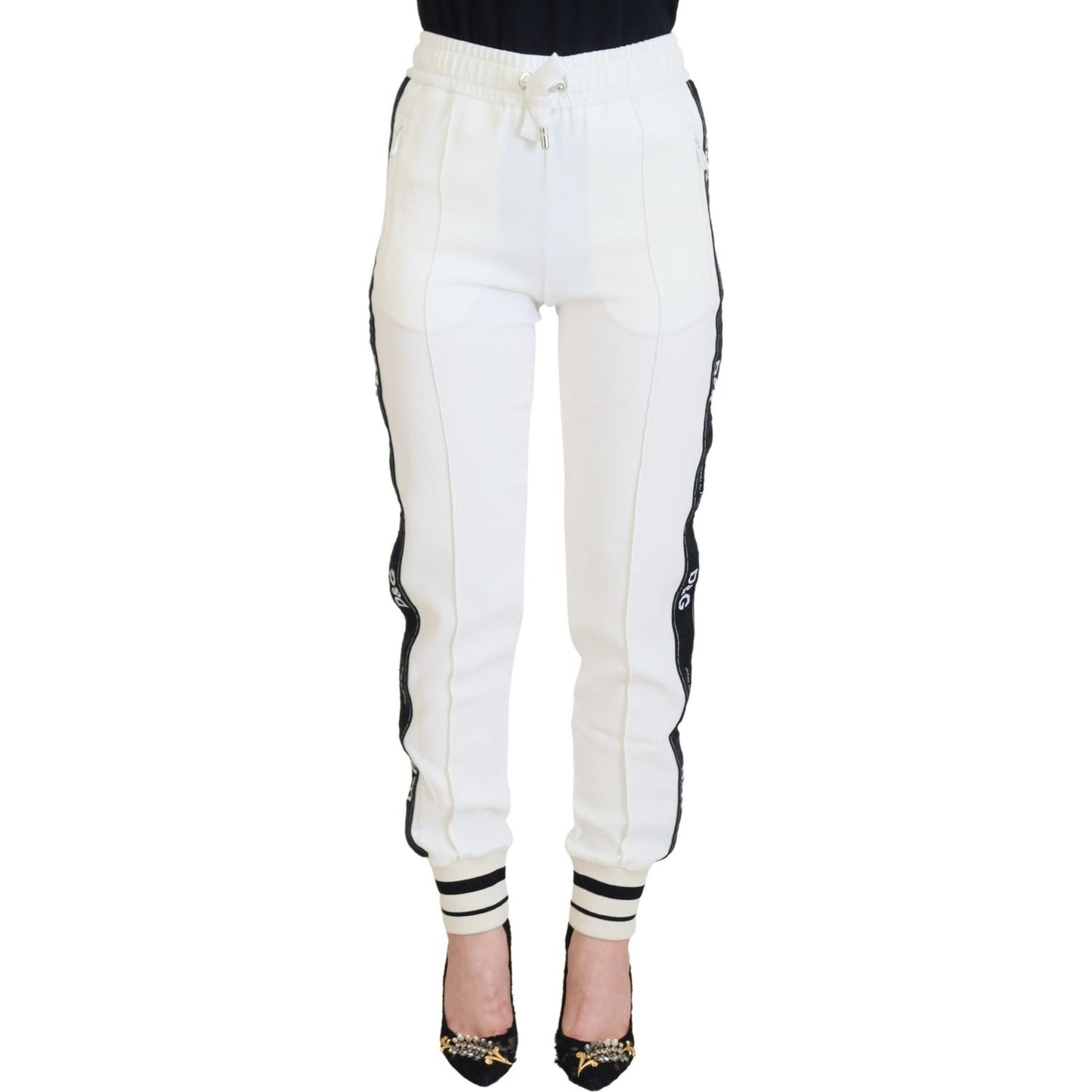 Dolce & Gabbana White DG Logo Sweatpants Pants
