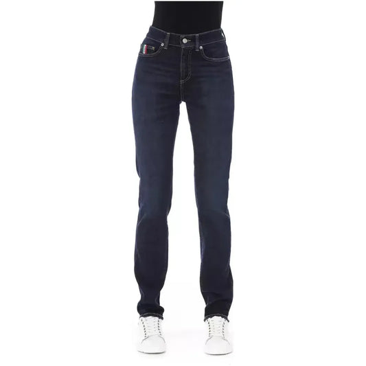 Baldinini Trend Blue Cotton Women Jeans Baldinini Trend Dark Slate Gray