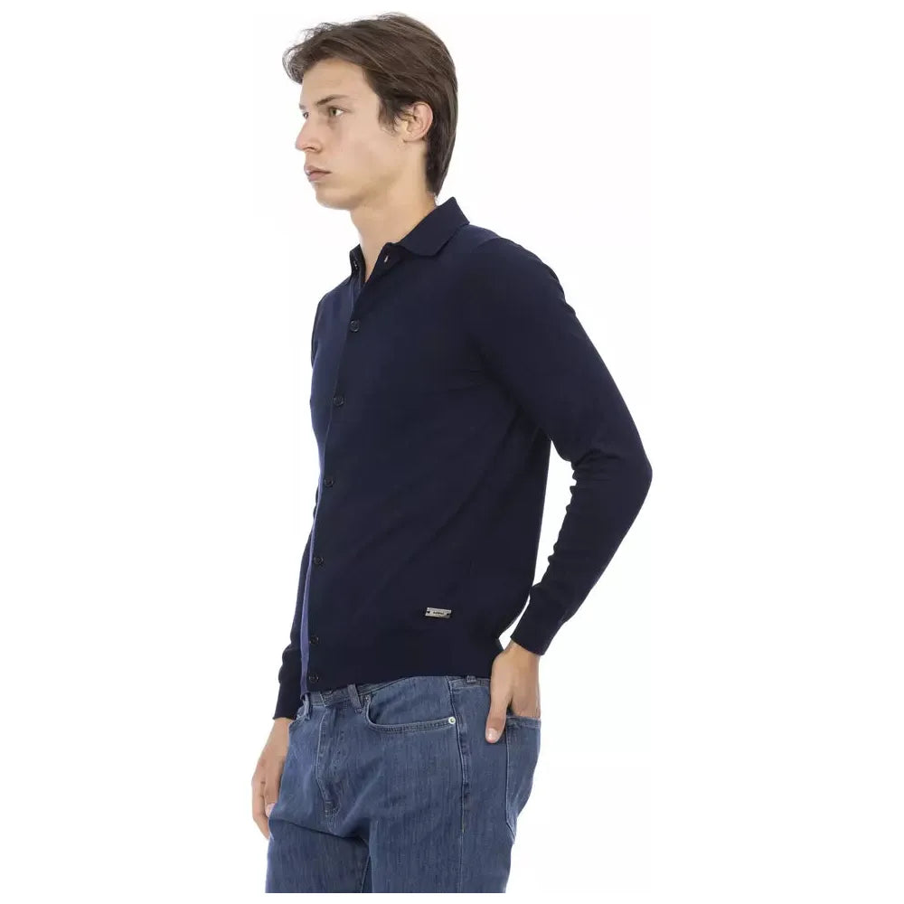 Baldinini Trend Blue Cotton Men Shirt
