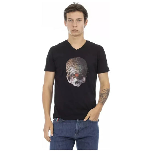 Trussardi Action Black Cotton Men's T-Shirt Trussardi Action Tan