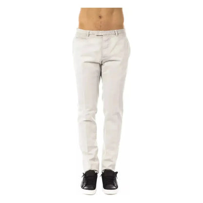 Uominitaliani Gray Cotton Men Pant
