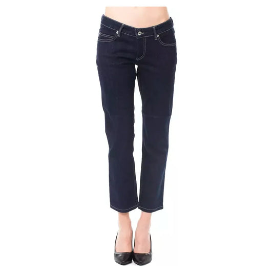 Ungaro Fever Blue Cotton Women's Capri Jeans Ungaro Fever Dark Slate Gray