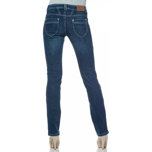 Ungaro Fever Blue Cotton Women's Jeans Ungaro Fever Dark Slate Gray