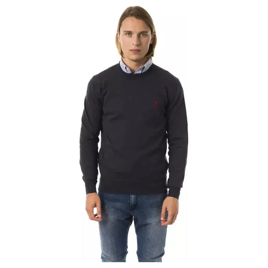 Uominitaliani Gray Merino Wool Men Sweater