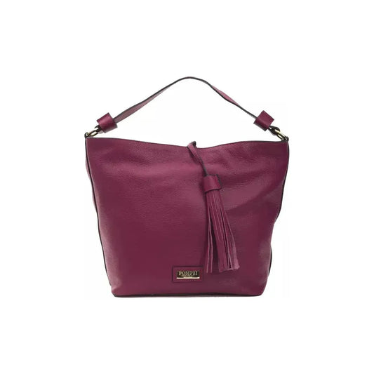 Pompei Donatella Burgundy Leather Women Shoulder Bag Pompei Donatella Dim Gray