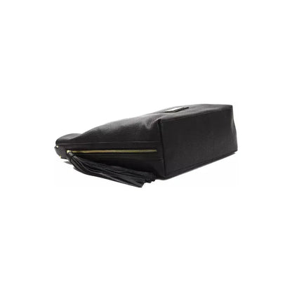 Pompei Donatella Black Leather Women Shoulder Bag