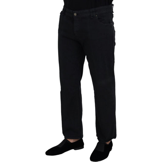 John Galliano Elegant Black Mainline Cotton Jeans John Galliano Black