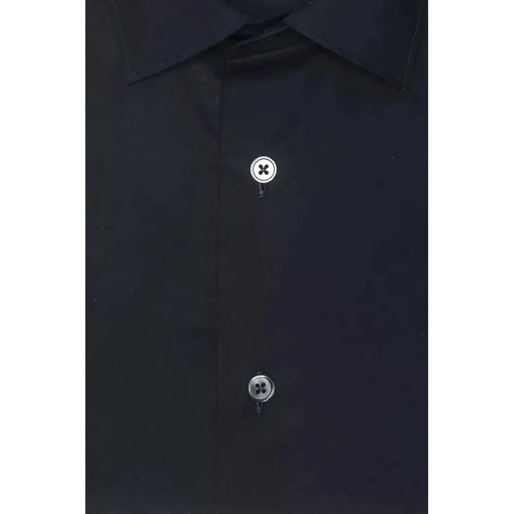 Robert Friedman Black Cotton Men Shirt 1728,67345744032,Black,Clothing,Dress Shirts - Shirts - Clothing,L,M,Men,Men - Clothing,New with tags,Robert Friedman,Shirts - Clothing,Shirts - Men - Clothing,XL,XXL