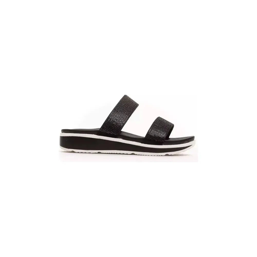 Péché Originel Black Textile Women Sandal PC-18723-EU38/US8