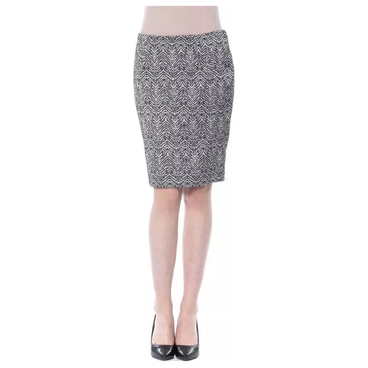 BYBLOS Black Viscose Women Skirt WOMAN SKIRTS BYBLOS Gray