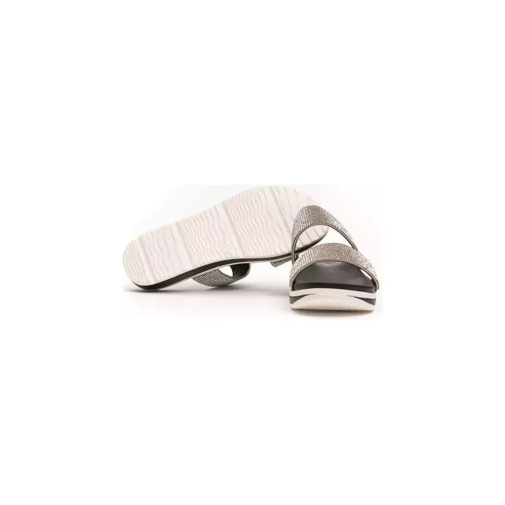 Péché Originel Silver Textile Women Sandal
