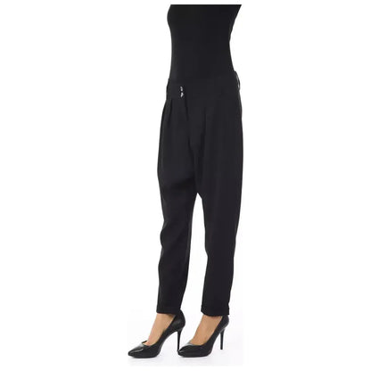 BYBLOS Black Polyester Women Pant 1728,67345744032,Black,BYBLOS,Casual Pants - Pants - Clothing,Clothing,IT44|L,IT46|XL,Jeans & Pants - Women - Clothing,New with tags,Pants - Clothing,Women,Women - Clothing
