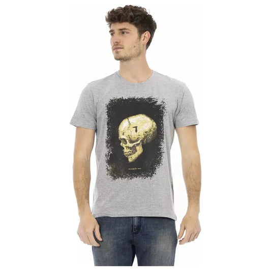 Trussardi Action Gray Cotton Men T-Shirt