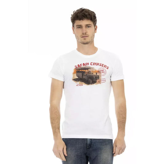 Trussardi Action White Cotton Men T-Shirt