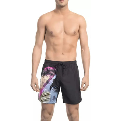 Bikkembergs Black Polyester Men Swim Short1728,67345744032,Bikkembergs,Black,Clothing,L,M,Men,Men - Clothing,New with tags,S,Swim Shorts - Swimwear - Clothing,Swimwear - Clothing,Swimwear - Men - Clothing,XL
