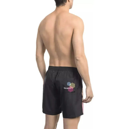 Bikkembergs Black Polyester Men Swim Short1728,67345744032,Bikkembergs,Black,Clothing,L,M,Men,Men - Clothing,New with tags,S,Swim Shorts - Swimwear - Clothing,Swimwear - Clothing,Swimwear - Men - Clothing,XL