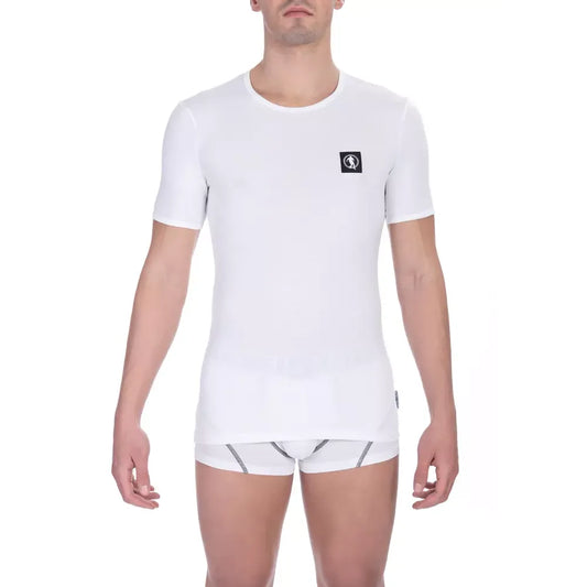 Bikkembergs White Cotton Men's T-Shirt Bi-Pack Crew Neck