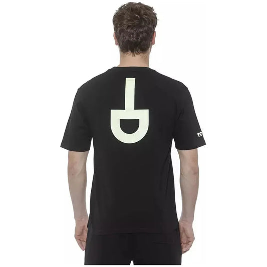 Tond Black Cotton Men's T-Shirt Tond Dark Slate Gray