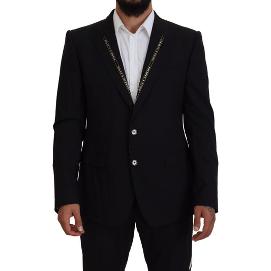 Dolce & Gabbana Sicilian Style Black Single Breasted Blazer Dolce & Gabbana Black