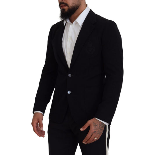 Dolce & Gabbana Elegant Single Breasted Black Wool Blazer Dolce & Gabbana Black