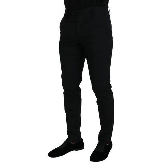 Dolce & Gabbana Elegant Black Wool-Blend Trousers Dolce & Gabbana Black