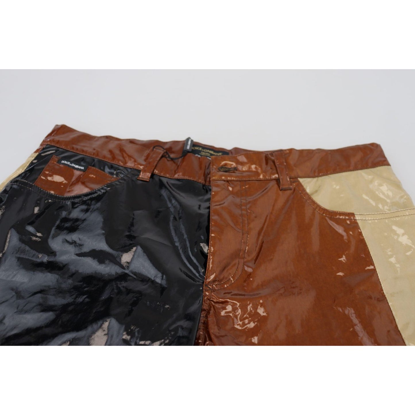 Dolce & Gabbana Multicolor Shining Slim Fit Men Denim Jeans