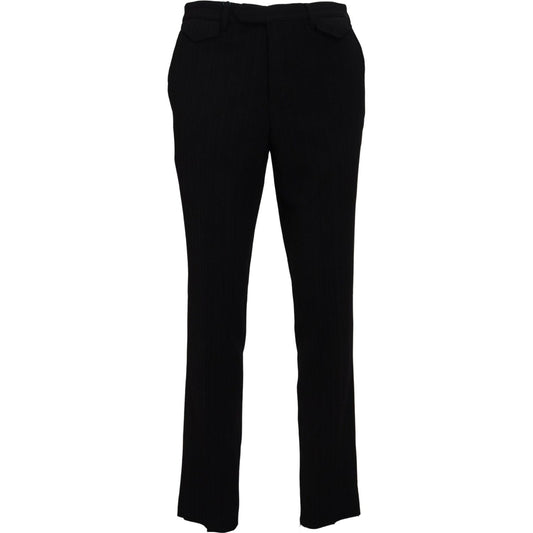 BENCIVENGA Black Cotton Straight Fit Men Formal Pants 1728,67345645728,BENCIVENGA,Black,Clothing,Dress Pants - Pants - Clothing,IT48 | M,Jeans & Pants - Men - Clothing,Material: Cotton,Men,Men - Clothing,New with tags,Pants - Clothing
