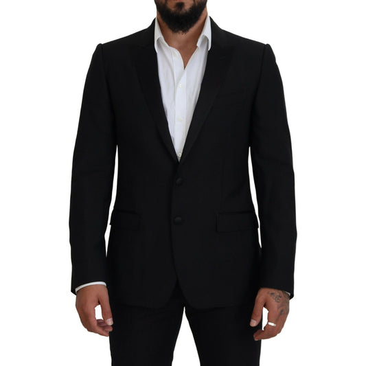 Dolce & Gabbana Elegant Martini Black Formal Blazer Dolce & Gabbana Black