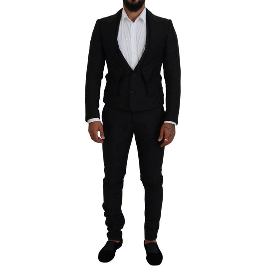 Dolce & Gabbana Elegant Black Martini Suit for the Modern Man Dolce & Gabbana Black