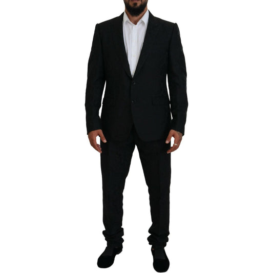 Dolce & Gabbana Black Martini Slim Fit Designer Suit Dolce & Gabbana Black