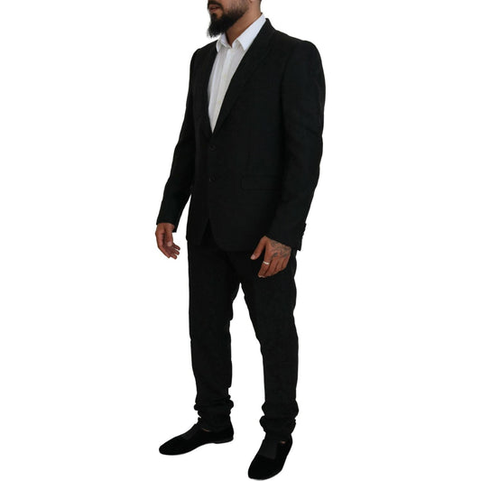 Dolce & Gabbana Black Martini Slim Fit Designer Suit Dolce & Gabbana Black