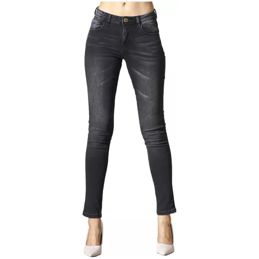 Yes Zee Black Cotton Women's Jeans Yes Zee Dark Slate Gray