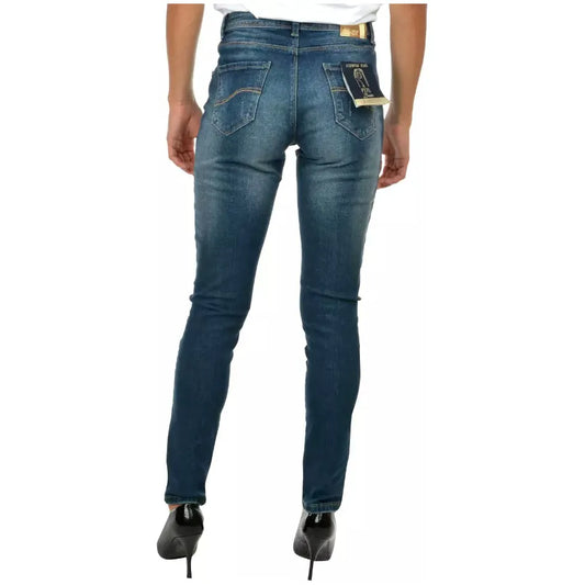 Yes Zee Blue Cotton Women's Skinny Jean Yes Zee Dark Slate Gray