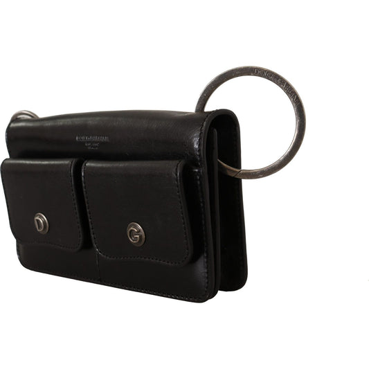 Dolce & Gabbana Elegant Mini Leather Wallet in Timeless Black Dolce & Gabbana Black