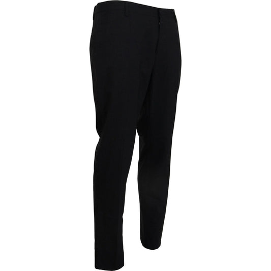 Dolce & Gabbana Elegant Slim Fit Dress Pants Dolce & Gabbana Black