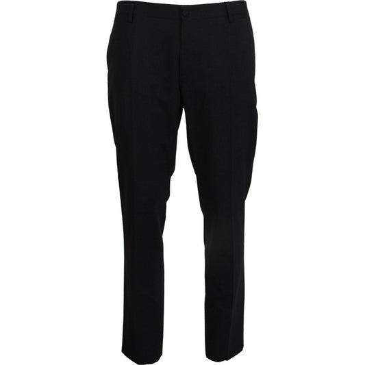 Dolce & Gabbana Elegant Slim Fit Dress Pants Dolce & Gabbana Black