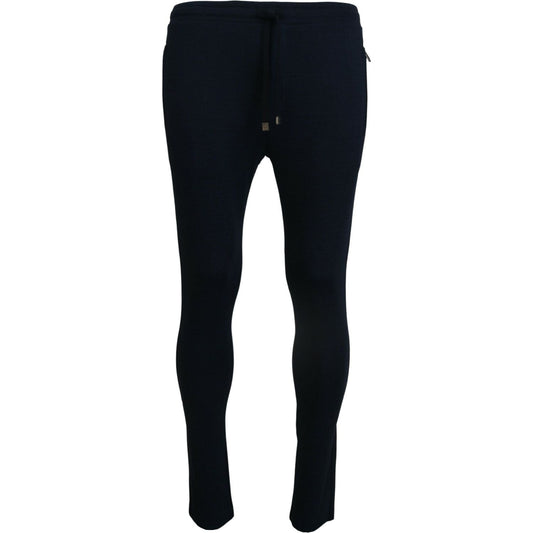 Dolce & Gabbana Elegant Blue Casual Track Sweatpants Dolce & Gabbana Black