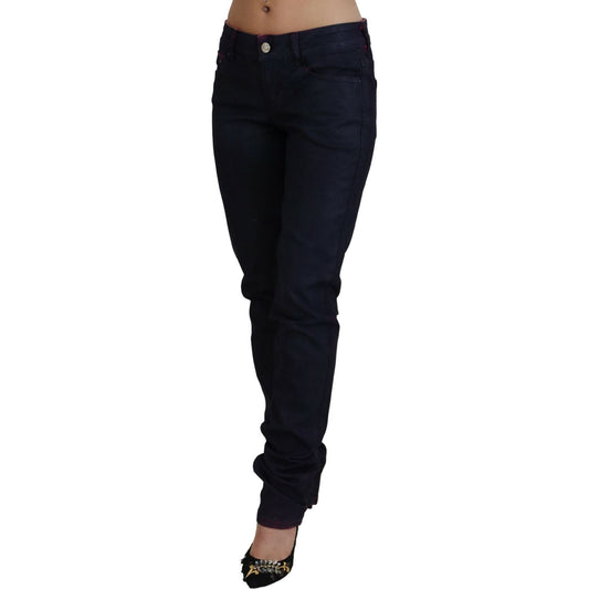 Just Cavalli Sleek Black Low Waist Denim Pants Just Cavalli Black