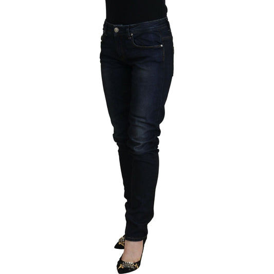 Acht Chic Low Waist Denim Skinny Jeans Acht Black