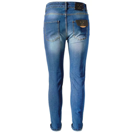 Yes Zee Blue Cotton Men's Jeans Yes Zee Dark Slate Blue