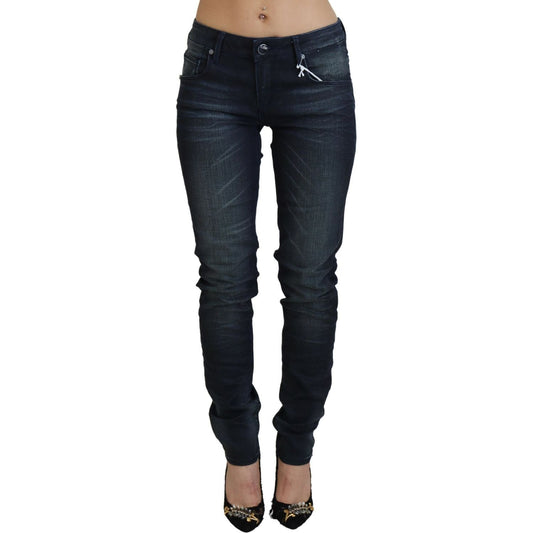 Acht Chic Low Waist Slim Fit Denim Jeans Acht Dark Slate Gray