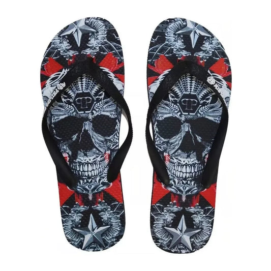 Philipp Plein Multicolor Polyester Women Sandal Philipp Plein Dark Gray