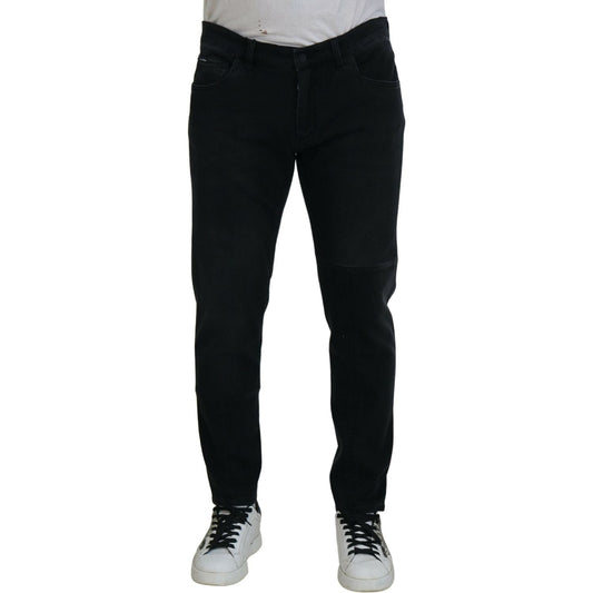 Dolce & Gabbana Chic Black Skinny Denim Jeans Dolce & Gabbana Gray